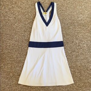 White and Navy tennis dress